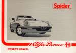 ALFA ROMEO SPIDER OWNER'S MANUAL