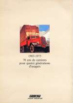 70 ANS DE CAMIONS POUR QUATRE GENERATIONS D'USAGERS 1903-1973