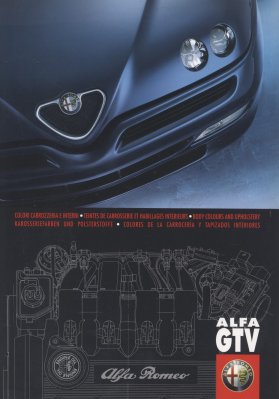 ALFA GTV COLORI CARROZZERIA E INTERNI (BROCHURE)