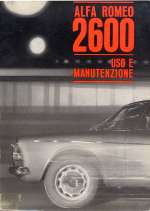 ALFA ROMEO 2600 USO E MANUTENZIONE (ORIGINALE)