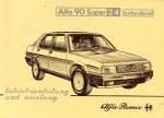 ALFA ROMEO ALFA 90 SUPER 2.4 TURBO DIESEL BETRIEBSANLEITUNG UND WARTUNG