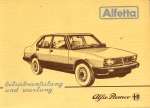 ALFA ROMEO ALFETTA BETRIEBSANLEITUNG UND WARTUNG