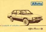 ALFA ROMEO ALFETTA CONDUITE ET ENTRETIEN