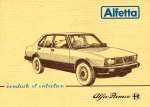 ALFA ROMEO ALFETTA CONDUITE ET ENTRETIEN