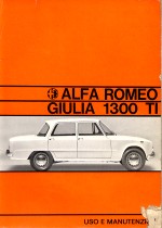 ALFA ROMEO GIULIA 1300 TI USO E MANUTENZIONE (ORIGINALE)