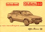 ALFA ROMEO GIULIETTA 2.0 TD USO E MANUTENZIONE