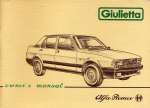 ALFA ROMEO GIULIETTA OWNER'S MANUAL