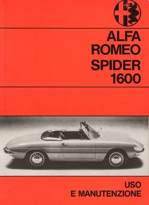 ALFA ROMEO SPIDER 1600 USO E MANUTENZIONE (ORIGINALE)