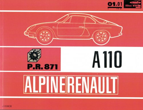 ALPINE RENAULT A110 CATALOGO DEI PEZZI DI RICAMBIO