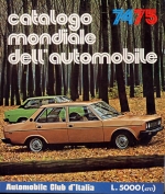 CATALOGO MONDIALE DELL'AUTOMOBILE 1974-1975