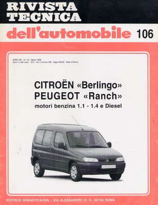 CITROEN BERLINGO PEUGEOT RANCH MOTORI BENZINA 1.1 - 1.4 E DIESEL