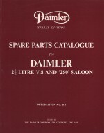 DAIMLER 2 1/2 LITRE V8 AND 250 SALOON SPARE PARTS CATALOGUE