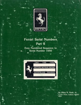 FERRARI SERIAL NUMBERS PART II