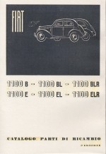 FIAT 1100 B - E - BL - EL - BLR - ELR CATALOGO PARTI DI RICAMBIO