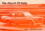 FIAT ABARTH 131 RALLY USO E CARATTERISTICHE