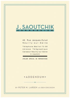 JACQUES SAOUTCHIK CARROSSIER ADDENDUM