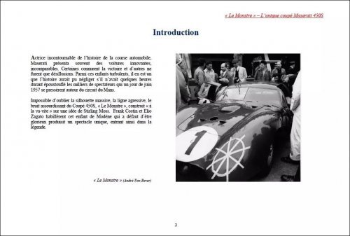 LE MONSTRE: L'UNIQUE COUPE MASERATI 450S