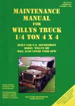 MAINTENANCE MANUAL FOR WILLYS TRUCK 1/4 TON 4X4