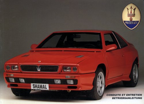 MASERATI SHAMAL CONDUITE ET ENTRETIEN BETRIEBSANLEITUNG (ORIGINALE)