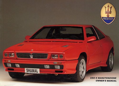 MASERATI SHAMAL USO E MANUTENZIONE OWNER'S MANUAL (ORIGINALE)