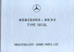 MERCEDES BENZ 190 SL SPARE PARTS LIST