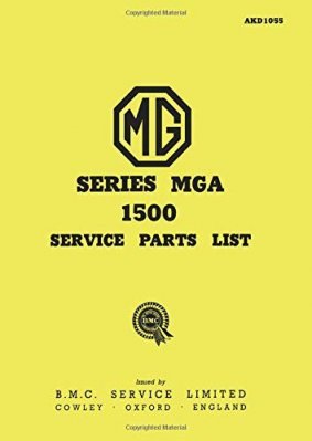 MG SERIES MGA 1500 SERVICE PARTS LIST