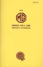 MG SERIES MGA 1600 DRIVER'S HANDBOOK