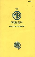 MG SERIES MGA TWIN CAM DRIVER'S HANDBOOK