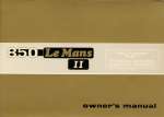 MOTO GUZZI LE MANS 850 II OWNER'S MANUAL