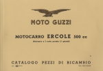 MOTO GUZZI MOTOCARRO ERCOLE 500 CC CAT. RICAMBI