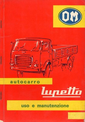 OM AUTOCARRO LUPETTO USO E MANUTENZIONE (ORIGINALE)