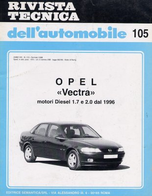 OPEL VECTRA MOTORI DIESEL 1.7 E 2.0 DAL 1996