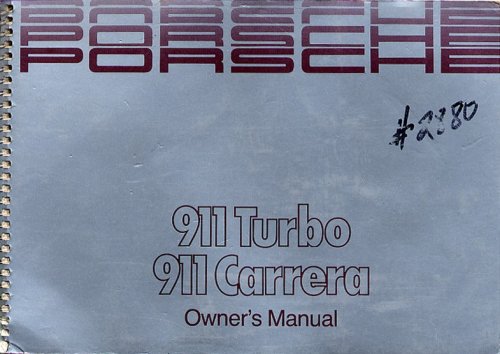 PORSCHE 911 TURBO 911 CARRERA OWNER'S MANUAL (06/1988)