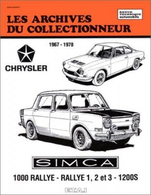 SIMCA 1000 RALLYE - RALLYE 1-2 ET 3 - 1200S