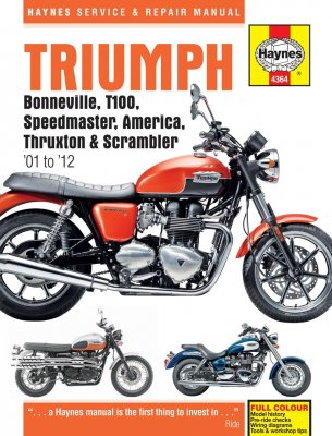 TRIUMPH BONNEVILLE, T100, SPEEDMASTER, AMERICA, THRUXTON & SCRAMBLER '01 TO '12 (4364)