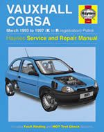 VAUXHALL CORSA MARCH 1993 TO 1997 (K TO R REGISTRATION) PETROL (1985)