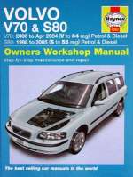 VOLVO V70 E S80 2000 TO 2005 PETROL E DIESEL OWNERS WORKSHOP MANUAL (4263)