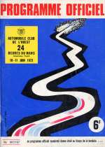 24 HEURES DU MANS 1972 PROGRAMME OFFICIEL