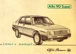 ALFA ROMEO ALFA 90 SUPER OWNER'S MANUAL