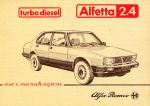 ALFA ROMEO ALFETTA 2.4 TD USO E MANUTENZIONE