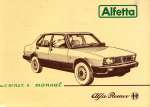 ALFA ROMEO ALFETTA OWNER'S MANUAL