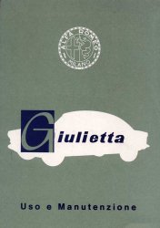 ALFA ROMEO GIULIETTA USO E MANUTENZIONE 1A SERIE