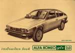 ALFA ROMEO GTV 2.0 INSTRUCTION BOOK