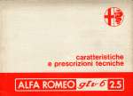 ALFA ROMEO GTV 6 2.5 CARATTERISTICHE E PRESCRIZIONI TECNICHE