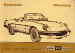 ALFA ROMEO SPIDER 2.0 INJECTION OWNER'S OPERATIONAL MANUAL