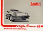 ALFA ROMEO SPIDER BETRIEBSANLEITUNG UND WARTUNG