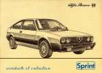 ALFA ROMEO SPRINT CONDUITE ET ENTRETIEN