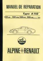 ALPINE RENAULT TYPE A110, 1300 VA, 1300 VB, 1300 VC, 1600 VB, OPTION GS