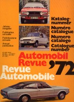 AUTOMOBIL REVUE 1972