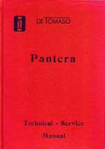 DE TOMASO PANTERA TECHNICAL SERVICE MANUAL